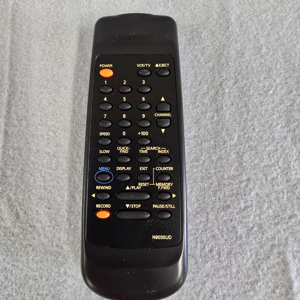 Funai N9035UD VCR TV Remote Control Black Replacement Handheld Controller